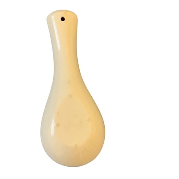 Hand-Painted Ceramic Spoon Rest With Floral Design & Blue Checkered Pattern 8.5” - Picture 3 of 4